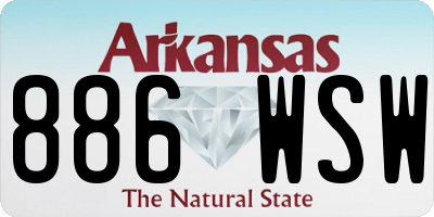 AR license plate 886WSW