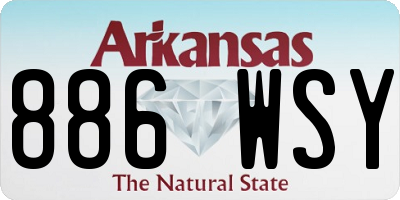 AR license plate 886WSY
