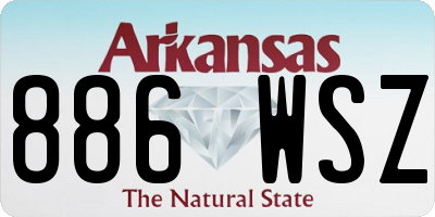 AR license plate 886WSZ