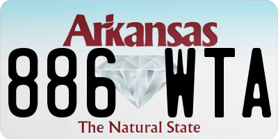 AR license plate 886WTA