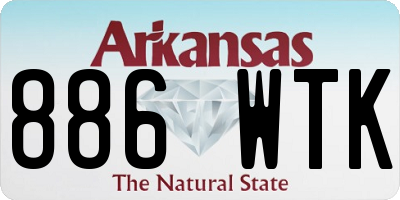 AR license plate 886WTK