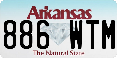 AR license plate 886WTM