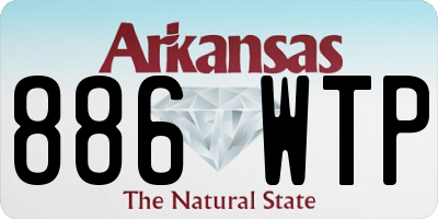 AR license plate 886WTP