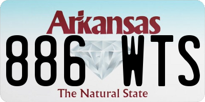 AR license plate 886WTS