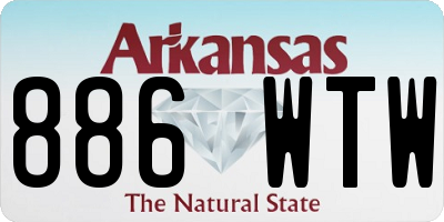 AR license plate 886WTW