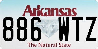 AR license plate 886WTZ