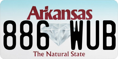 AR license plate 886WUB