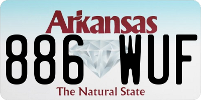 AR license plate 886WUF