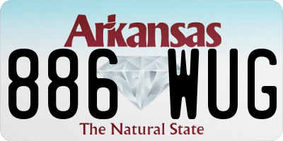 AR license plate 886WUG
