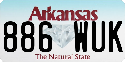 AR license plate 886WUK