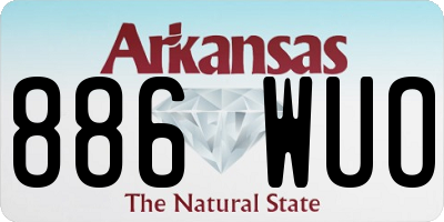 AR license plate 886WUO