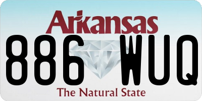 AR license plate 886WUQ