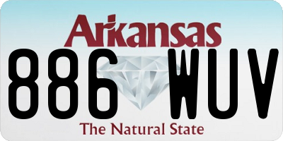 AR license plate 886WUV
