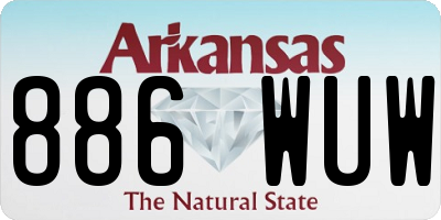 AR license plate 886WUW