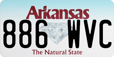 AR license plate 886WVC