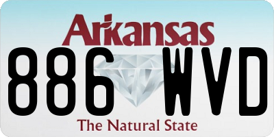 AR license plate 886WVD