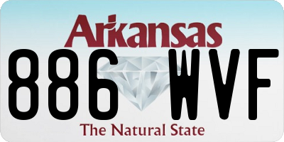 AR license plate 886WVF