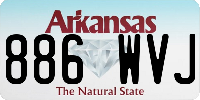AR license plate 886WVJ