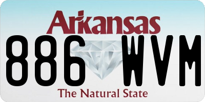 AR license plate 886WVM