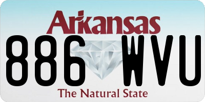 AR license plate 886WVU