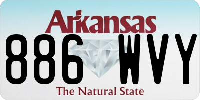 AR license plate 886WVY