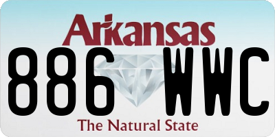 AR license plate 886WWC