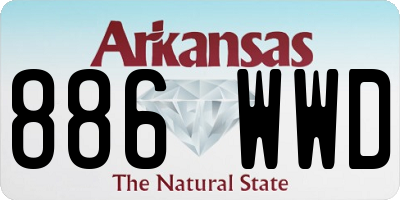 AR license plate 886WWD