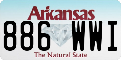 AR license plate 886WWI