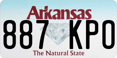 AR license plate 887KPO