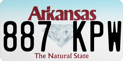 AR license plate 887KPW