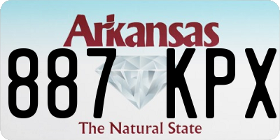 AR license plate 887KPX