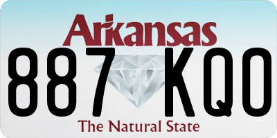 AR license plate 887KQO