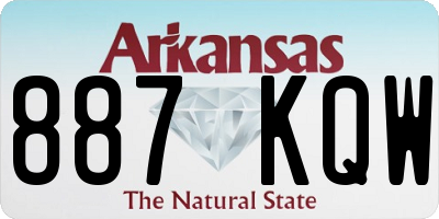 AR license plate 887KQW