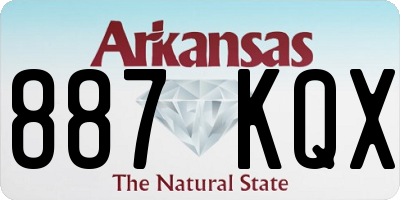 AR license plate 887KQX