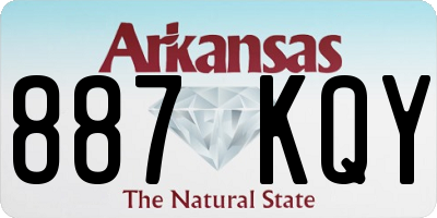AR license plate 887KQY