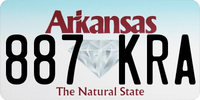 AR license plate 887KRA