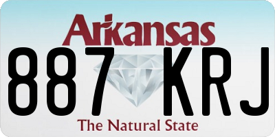 AR license plate 887KRJ