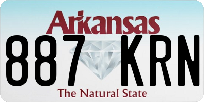 AR license plate 887KRN