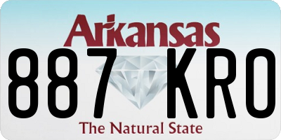 AR license plate 887KRO