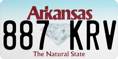 AR license plate 887KRV