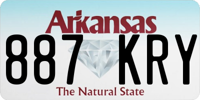 AR license plate 887KRY