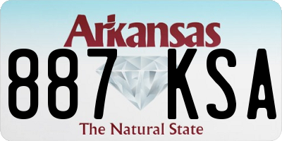 AR license plate 887KSA