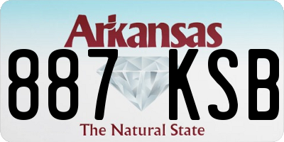 AR license plate 887KSB