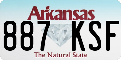AR license plate 887KSF