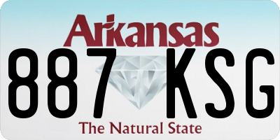 AR license plate 887KSG