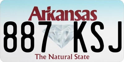AR license plate 887KSJ