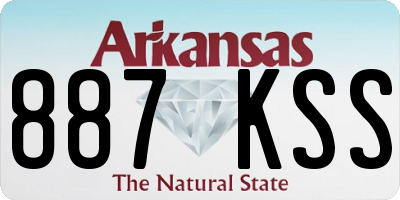 AR license plate 887KSS