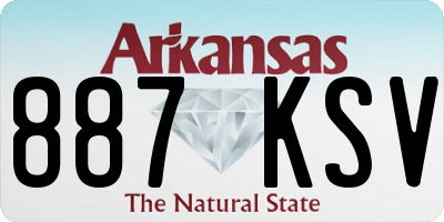 AR license plate 887KSV