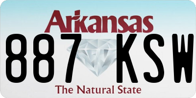 AR license plate 887KSW