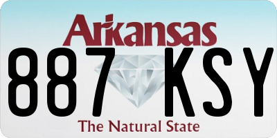 AR license plate 887KSY